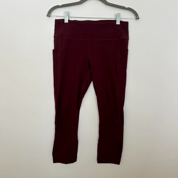 Lululemon Pace Rival Crop Leggings Size 6 Dark Adobe 22" - Picture 1 of 8